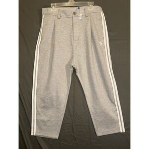 Adidas Pants Mens Sizearge Gray Capri Joggers Sweatpants Button Belt NWT